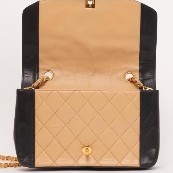 Chanel Vintage bi-colour Diana Classic Flap Bag - Picture 7 of 11
